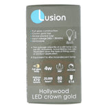 Lusion Hollywood Crown Gold Top Filament LED Light Bulb E14 240V 4W W/W 20225