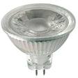 Clear halogen light bulb on a white background