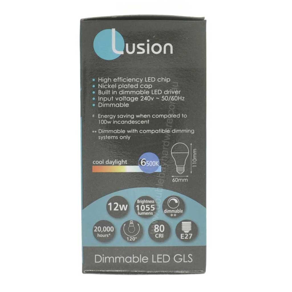 Lusion GLS LED  Light Bulb E27 240V 12W C/DL 20423
