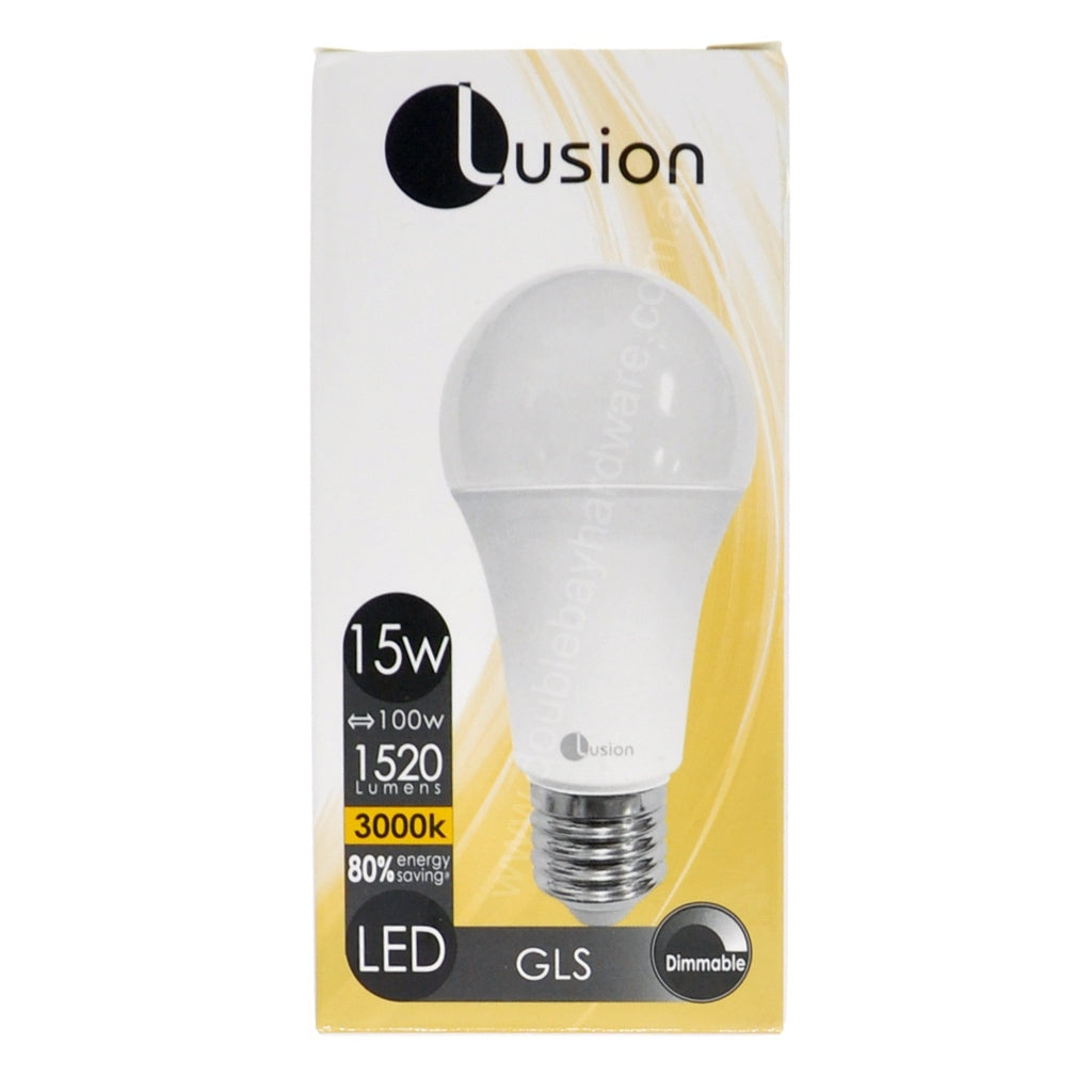 Lusion GLS LED Light Bulb E27 240V 15W W/W 20430