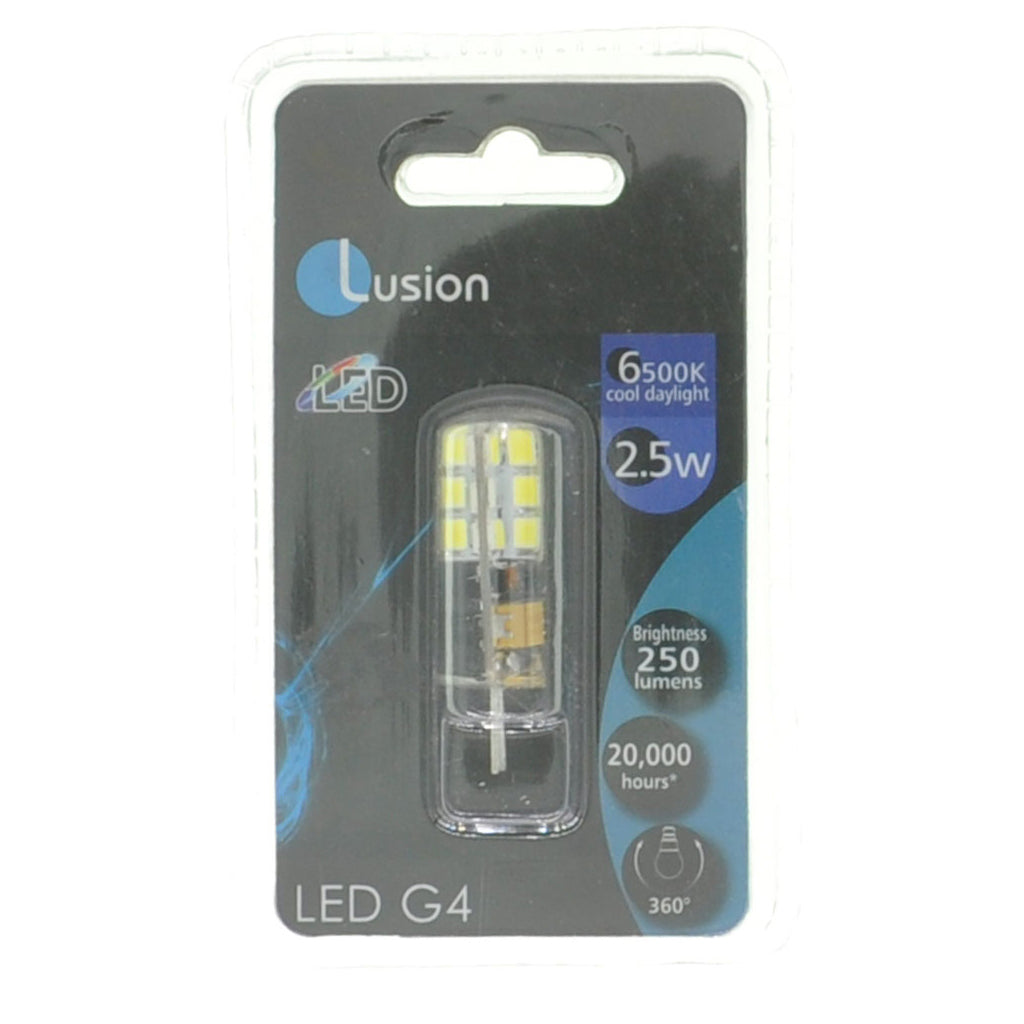 Lusion Bi-Pin LED Light Bulb G4 12V 2.5W C/DL Clear 20152