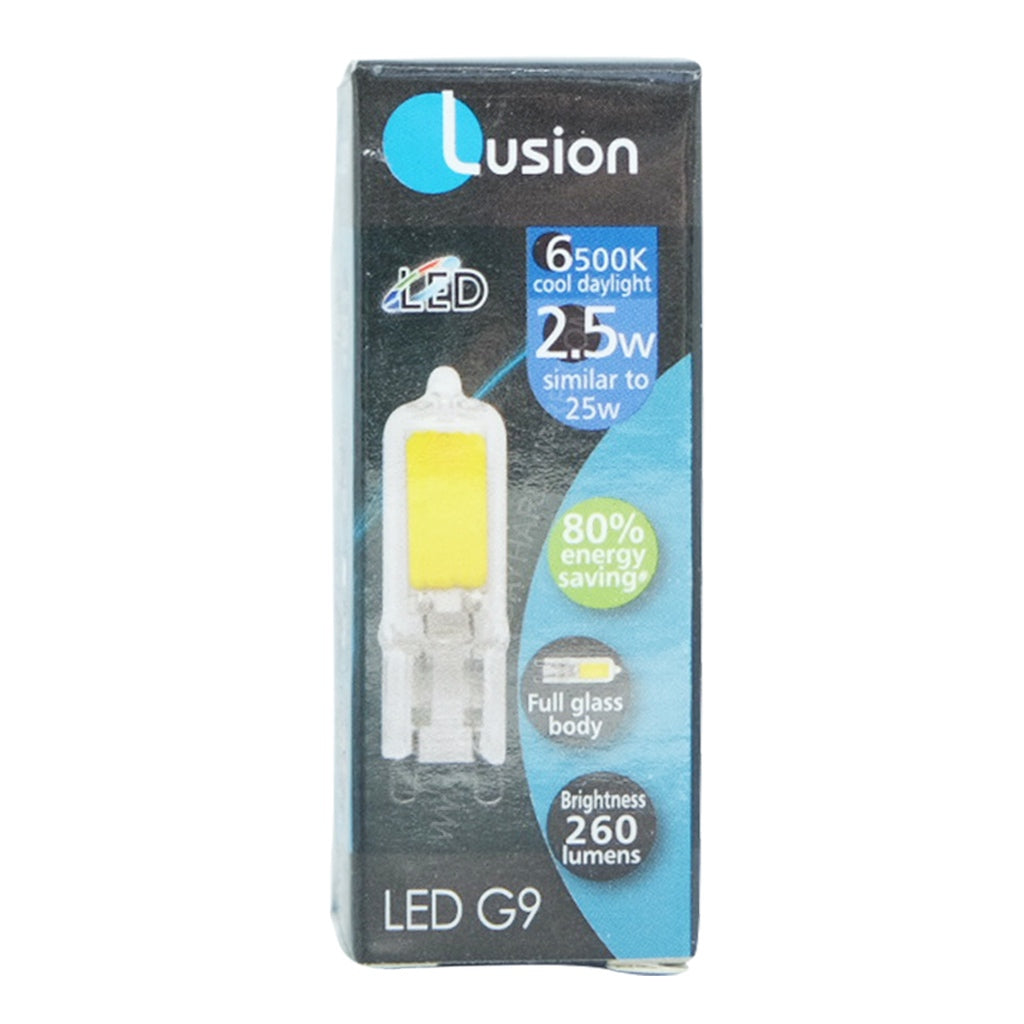Lusion Bi-Pin LED Light Bulb G9 240V 2.5W C/DL Clear 20171