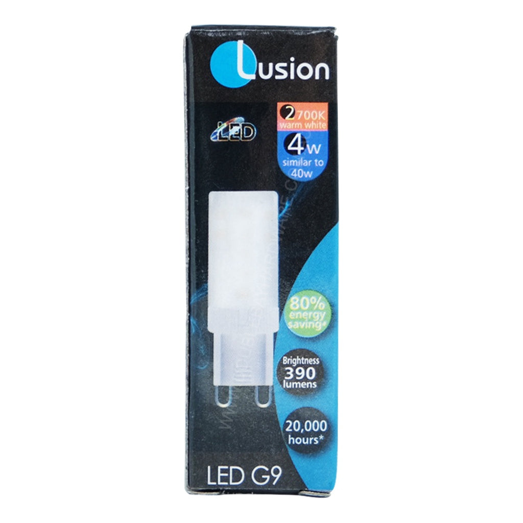 Lusion Bi-Pin LED Light Bulb G9 240V 4W W/W Frosted 20176