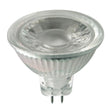Clear halogen light bulb on a white background