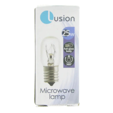 Lusion microwave lamp packaging on a white background