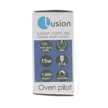 Lusion oven pilot packaging on a white background