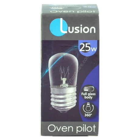 Lusion oven pilot light bulb packaging on a white background