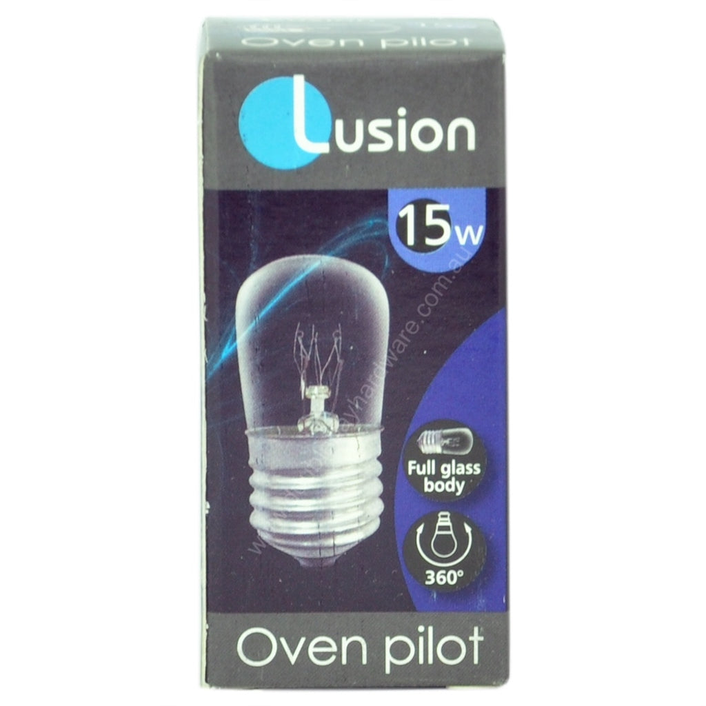 Lusion Oven Light Bulb E27 240V 15W Clear 300°C 45016
