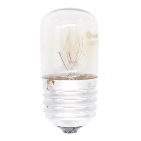 Clear light bulb on a white background