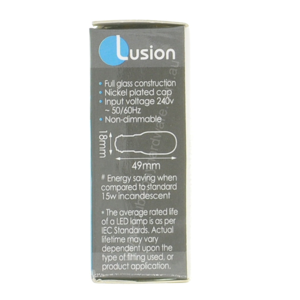 Lusion Pilot LED Light Bulb B15 240V 1.5W W/W Opal 20302