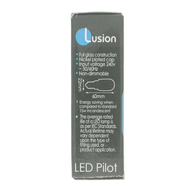 Lusion LED Pilot packaging on a white background