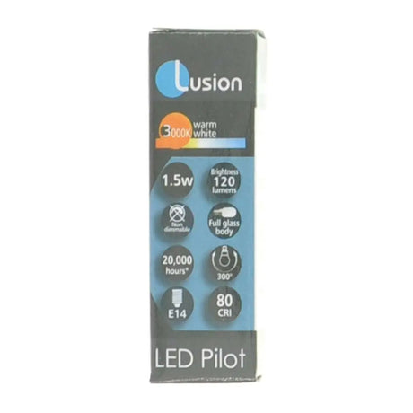 Lusion LED Pilot packaging on a white background
