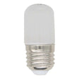 LED light bulb with white glass cover on a white background