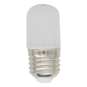 LED light bulb with white glass cover on a white background