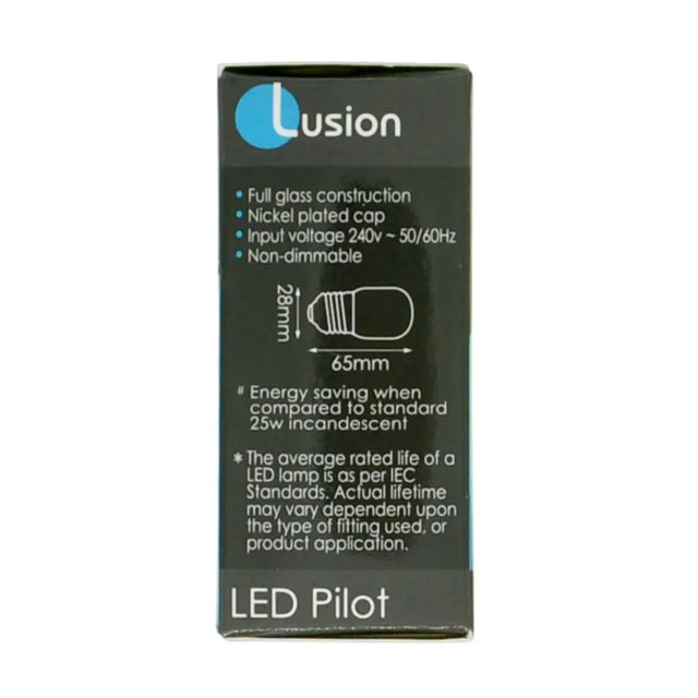 Lusion LED Pilot packaging on a white background