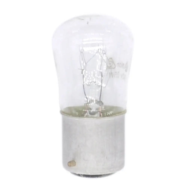 Clear light bulb on a white background