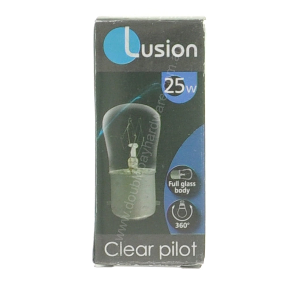 Lusion Pilot Incandescent Light Bulb B22 240V 25W Clear 45002