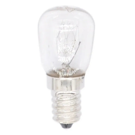 Clear light bulb on a white background