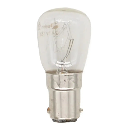 Clear light bulb on a white background