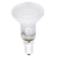 Clear light bulb on a white background