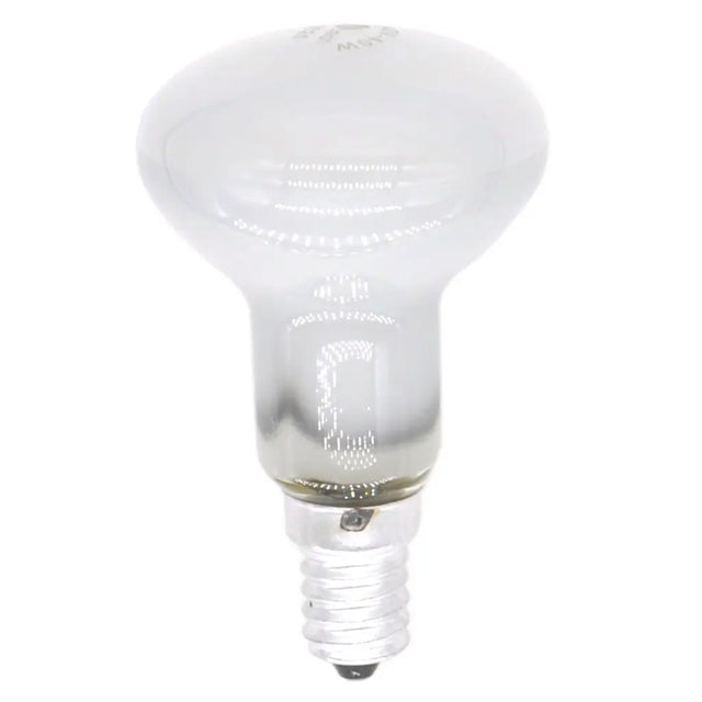 Clear light bulb on a white background