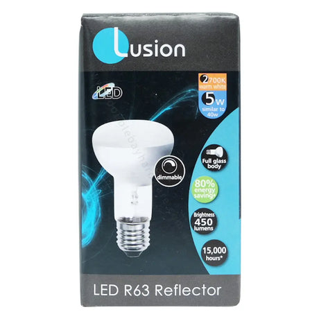 Lusion LED R63 Reflector packaging on a white background