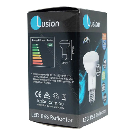 Lusion LED R63 Reflector packaging on a white background