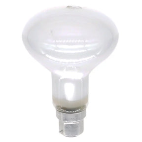 Clear light bulb on a white background
