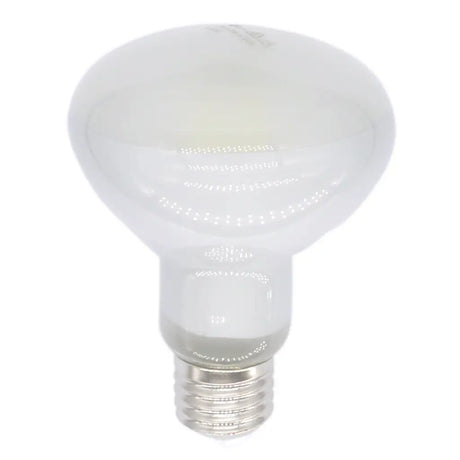 White light bulb on a white background
