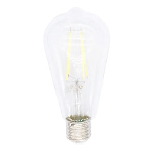 Clear LED light bulb on a white background