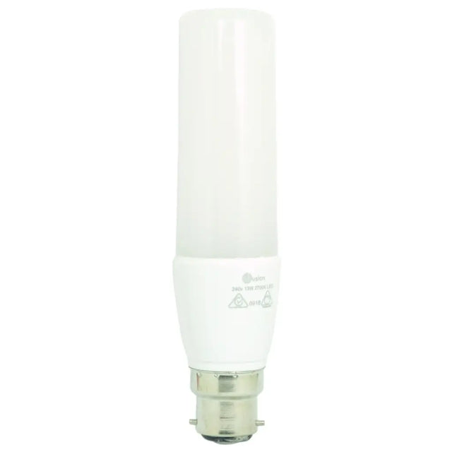 White LED light bulb on a white background