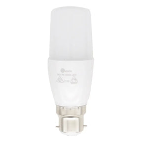 LED light bulb with visible brand logo on a white background