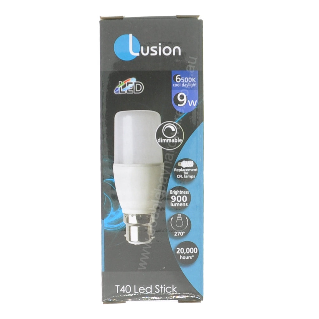 Lusion T40 Stick LED Light Bulb B22 240V 9W C/DL 21026