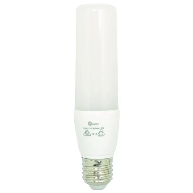 White LED light bulb on a white background