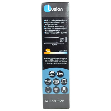 Lusion T40 LED stick packaging on a white background