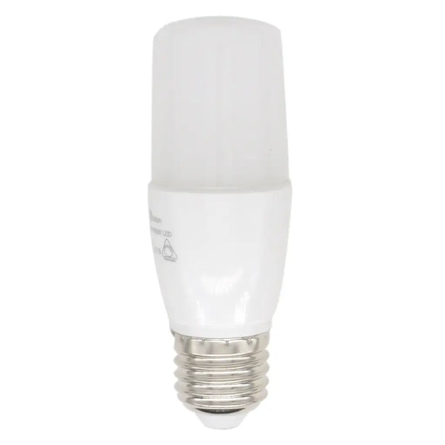 White LED light bulb on a white background