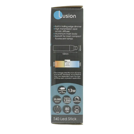 Lusion T40 LED stick packaging on a white background