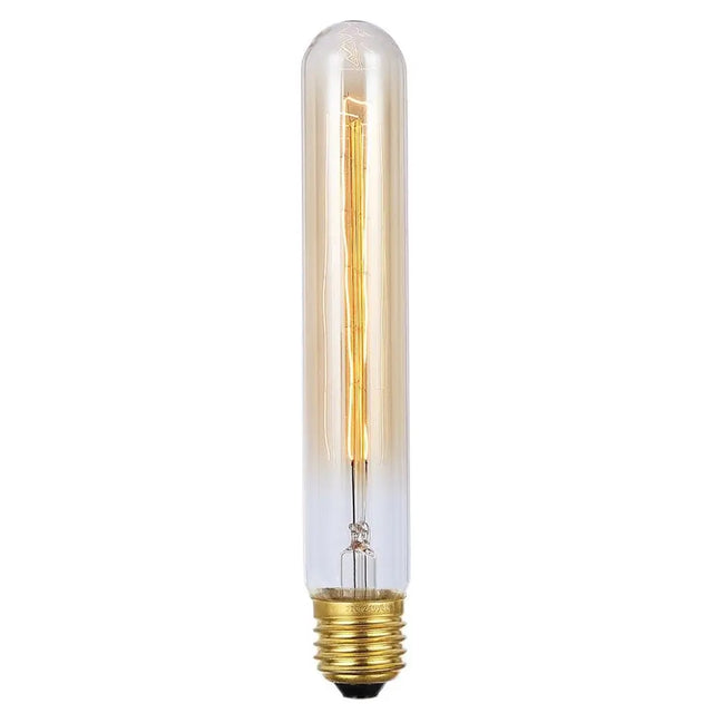 Vintage-style light bulb on a white background