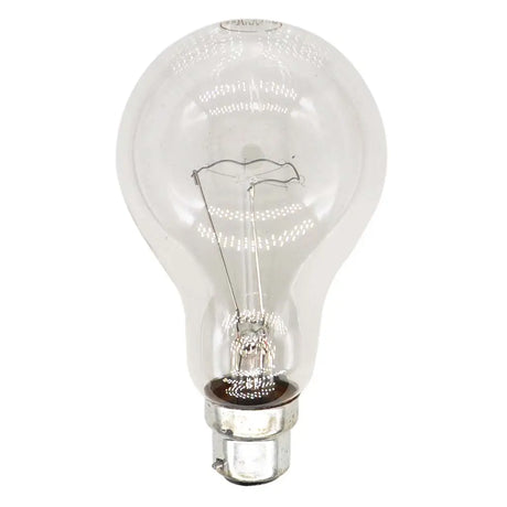 Clear light bulb on a white background