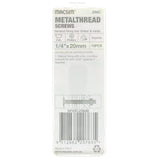 MACSIM 1/4"x20mm METALTHREAD Bolt Countersunk Zinc SP25CZ0620