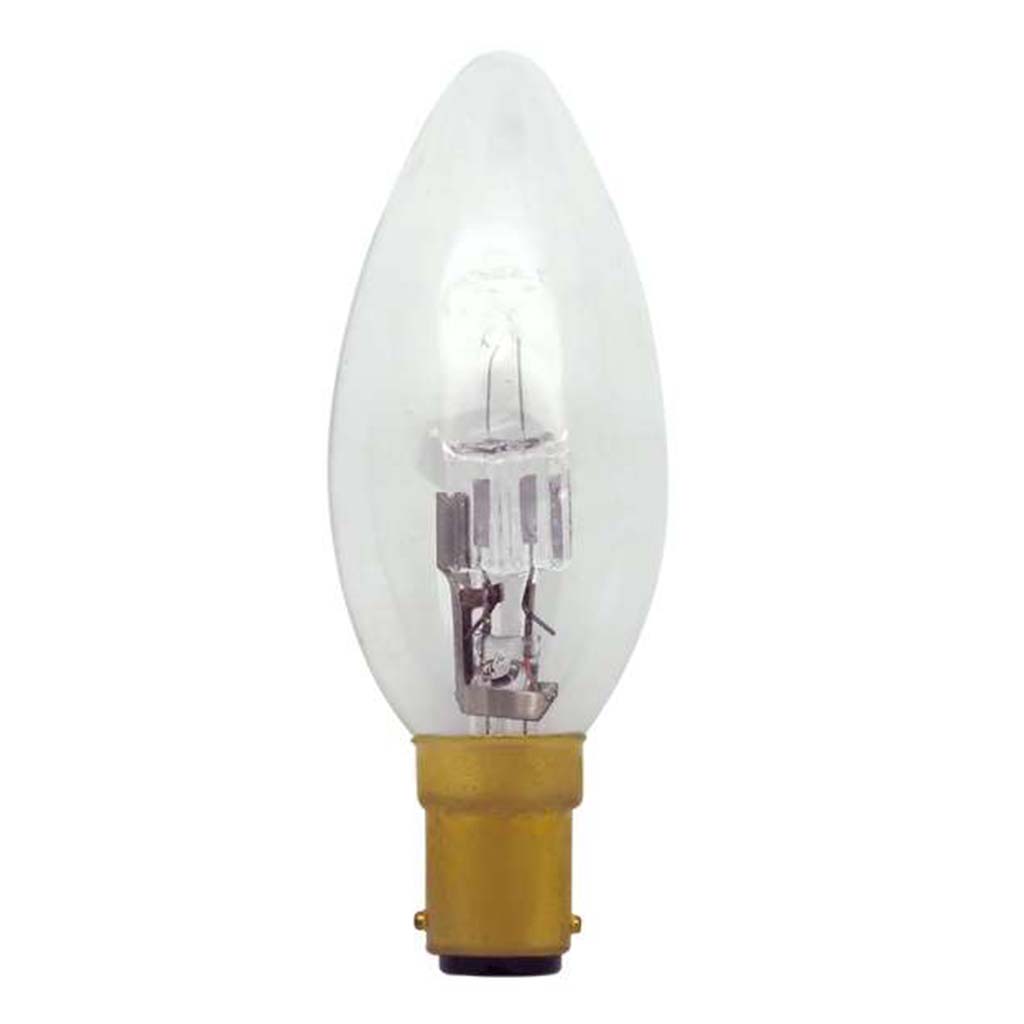 Marden Candle Halogen Light Bulb B15 240V 28W Clear