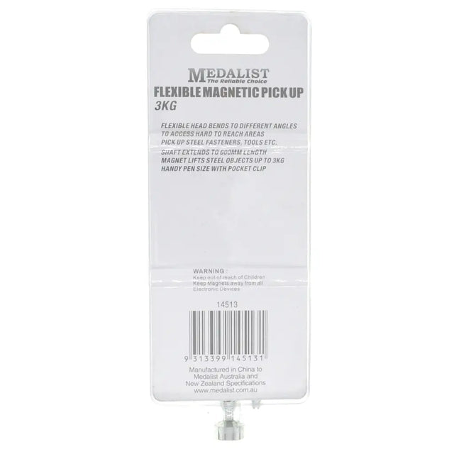 Medalist flexible magnetic pickup packaging on a white background