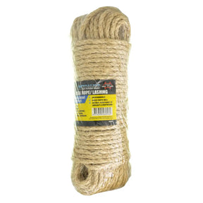 Ball of twine with a label on a white background