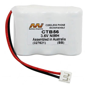 Battery pack with red and black wires on a white background