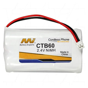AAI battery with red and black wires on a white background