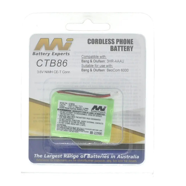 Battery packaging with 'Battery Experts' branding on a white background