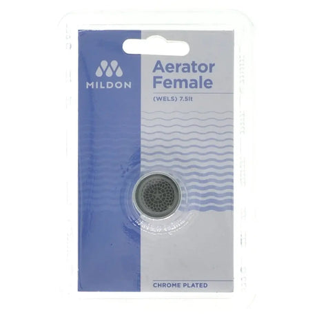 Mildon aerator female packaging with a clear window showing the product.