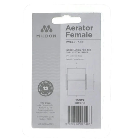Mildon aerator female packaging on a white background