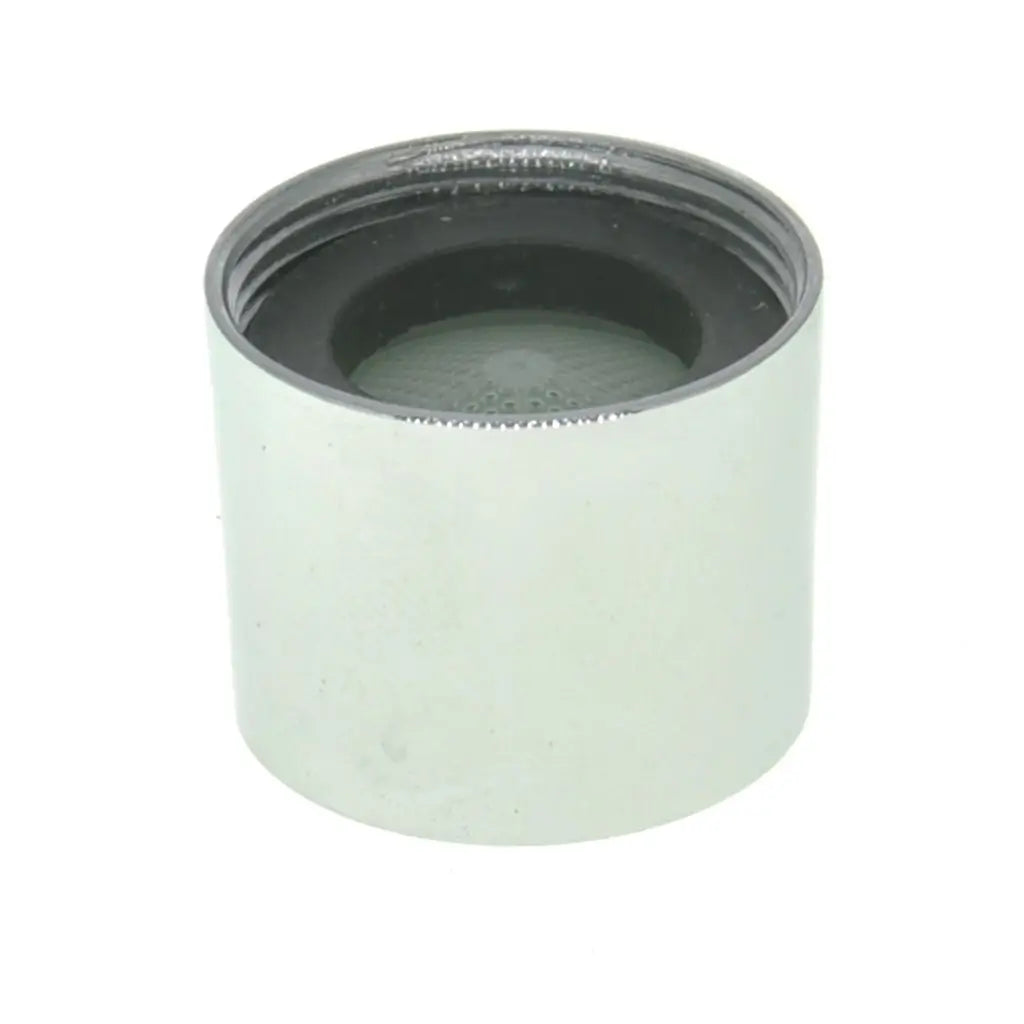 Cylindrical container with a gray lid on a white background