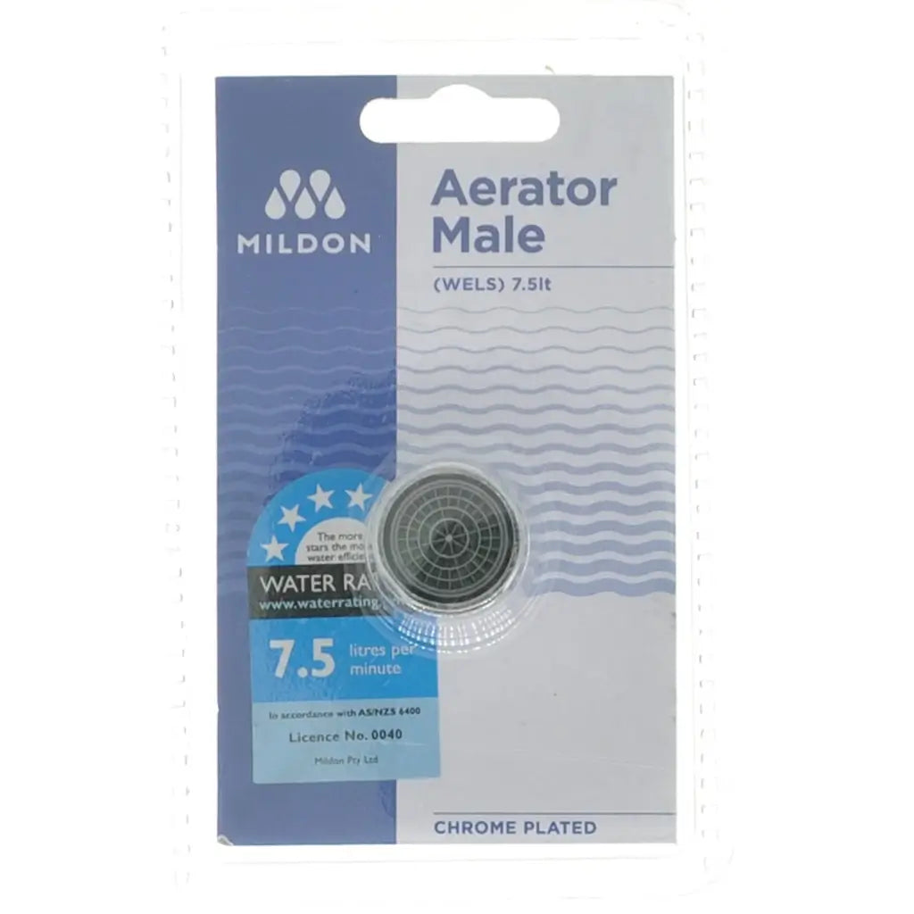 Mildon aerator male packaging with product image on a white background